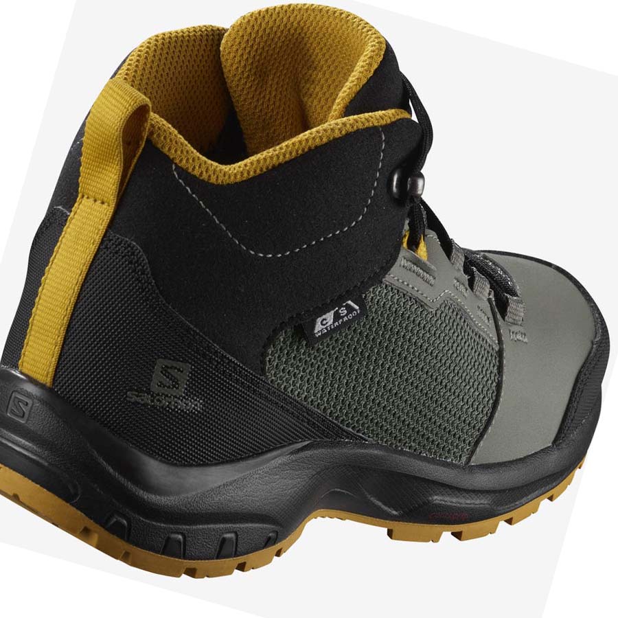 Salomon OUTWARD CLIMASALOMON™ WATERPROOF Çocuk Yürüyüş Ayakkabısı Zeytin Yeşili | TR 2041EBC